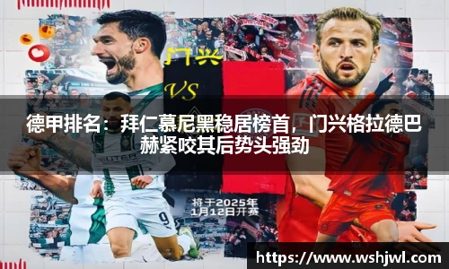 德甲排名：拜仁慕尼黑稳居榜首，门兴格拉德巴赫紧咬其后势头强劲